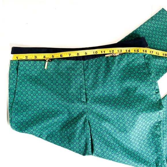 ZARA emerald green pants w/gold zipper detail - Picture 3 of 4